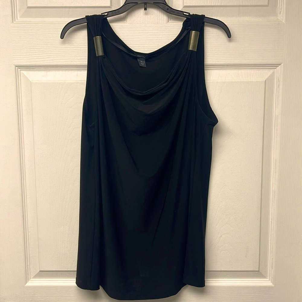 Black sleeveless top